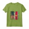 Donna SURINAMI RADICI | Mezza bandiera americana | BANDIERA USA Suriname Maglietta con Collo a V - Patriot Heart - Ideale per Compleanno, Festa della Mamma e Mese del Patrimonio Ispanico