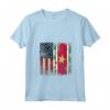 Donna SURINAMI RADICI | Mezza bandiera americana | BANDIERA USA Suriname Maglietta con Collo a V - Patriot Heart - Ideale per Compleanno, Festa della Mamma e Mese del Patrimonio Ispanico