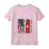 Donna SURINAMI RADICI | Mezza bandiera americana | BANDIERA USA Suriname Maglietta con Collo a V - Patriot Heart - Ideale per Compleanno, Festa della Mamma e Mese del Patrimonio Ispanico