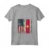 Donna SURINAMI RADICI | Mezza bandiera americana | BANDIERA USA Suriname Maglietta con Collo a V - Patriot Heart - Ideale per Compleanno, Festa della Mamma e Mese del Patrimonio Ispanico