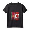 Donna SURINAMES Roots | Mezza bandiera CANADESE | Canada Suriname Kids Maglietta con Collo a V - Surinamese Roots, Canadian Pride T-shirt - Ideale come regalo patriottico