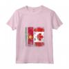 Donna SURINAMES Roots | Mezza bandiera CANADESE | Canada Suriname Kids Maglietta con Collo a V - Surinamese Roots, Canadian Pride T-shirt - Ideale come regalo patriottico