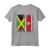 Radici Surinamesi | Mezza Bandiera Giamaicana - Giamaica Suriname Maglietta - Ideale per Uomini, Donne e Bambini