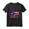 Donna Puerto Rico Suriname Bandiere - Mezzo Suriname Portoricano Maglietta con Collo a V - Abbigliamento per il Mese del Patrimonio Ispanico