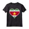 Suriname Bandiera Cuore Maglietta - Regali Amore e Supporto per la Nazionalità del Suriname