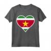 Suriname Bandiera Cuore Maglietta - Regali Amore e Supporto per la Nazionalità del Suriname