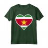 Suriname Bandiera Cuore Maglietta - Regali Amore e Supporto per la Nazionalità del Suriname