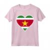 Suriname Bandiera Cuore Maglietta - Regali Amore e Supporto per la Nazionalità del Suriname