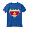 Suriname Bandiera Cuore Maglietta - Regali Amore e Supporto per la Nazionalità del Suriname