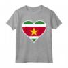 Suriname Bandiera Cuore Maglietta - Regali Amore e Supporto per la Nazionalità del Suriname