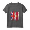 Donna Surinames Roots - Mezza Bandiera Britannica - Maglietta Cuore Patriotico - Ideale per Compleanno, Festa della Mamma o Natale