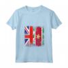 Donna Surinames Roots - Mezza Bandiera Britannica - Maglietta Cuore Patriotico - Ideale per Compleanno, Festa della Mamma o Natale
