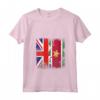 Donna Surinames Roots - Mezza Bandiera Britannica - Maglietta Cuore Patriotico - Ideale per Compleanno, Festa della Mamma o Natale