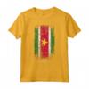 HapTiger - Bandiera del Paese Suriname Maglietta Souvenir - Stile Grunge e Leggera per gli Amanti del Suriname