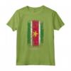 HapTiger - Bandiera del Paese Suriname Maglietta Souvenir - Stile Grunge e Leggera per gli Amanti del Suriname