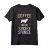 Caffè e Sussex Spaniel Dog Lover - Maglietta per gli Amanti dei Cani - Ideale per Regali di Natale e Compleanno