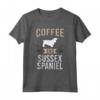 Caffè e Sussex Spaniel Dog Lover - Maglietta per gli Amanti dei Cani - Ideale per Regali di Natale e Compleanno