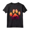 Maglietta Silhouette Paw Dog Sunset - Regalo per Amanti dei Cani Sussex Spaniel - Natale, Ringraziamento, Compleanno