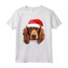 Sussex Spaniel - Cappello da Babbo Natale con Cane Maglietta Festiva - Ideale Regalo per Amanti dei Cani durante le Vacanze Invernali