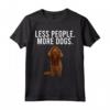 Meno Persone Più Cani Sussex Spaniel Divertente Introverso Maglietta - Regalo per Amanti dei Cani - Ideale per Amici e Familiari