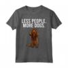 Meno Persone Più Cani Sussex Spaniel Divertente Introverso Maglietta - Regalo per Amanti dei Cani - Ideale per Amici e Familiari
