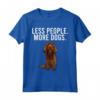 Meno Persone Più Cani Sussex Spaniel Divertente Introverso Maglietta - Regalo per Amanti dei Cani - Ideale per Amici e Familiari