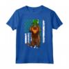 San Patrizio Sussex Spaniel Maglietta - Bandiera Americana Trifoglio per Amanti dei Cani - Regalo Divertente per il Giorno Irlandese
