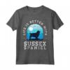 Life is Better with a Sussex Spaniel - Vintage Blu Cane Mamma Papà Maglietta - Regalo Divertente per Amanti degli Animali Domestici