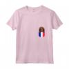 Donna Francia Bandiera Sussex Spaniel Cane In Tasca Maglietta con Collo a V - Regalo Unico per Amanti dei Cani e Appassionati di Francia