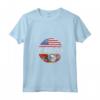 Donna Duel Flag Design Swaziland e Cittadino Americano Maglietta con Collo a V - Orgoglio Nazionale e Bandiera Calcio - Ideale come Regalo Souvenir