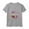 Donna Duel Flag Design Swaziland e Cittadino Americano Maglietta con Collo a V - Orgoglio Nazionale e Bandiera Calcio - Ideale come Regalo Souvenir