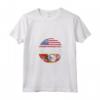Donna Duel Flag Design Swaziland e Cittadino Americano Maglietta con Collo a V - Orgoglio Nazionale e Bandiera Calcio - Ideale come Regalo Souvenir