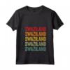 Donna Swaziland Rainbow Text Design - Maglietta con Collo a V per Mostrare l'Orgoglio del Paese dello Swaziland