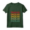 Donna Swaziland Rainbow Text Design - Maglietta con Collo a V per Mostrare l'Orgoglio del Paese dello Swaziland