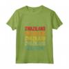 Donna Swaziland Rainbow Text Design - Maglietta con Collo a V per Mostrare l'Orgoglio del Paese dello Swaziland