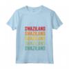 Donna Swaziland Rainbow Text Design - Maglietta con Collo a V per Mostrare l'Orgoglio del Paese dello Swaziland