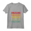 Donna Swaziland Rainbow Text Design - Maglietta con Collo a V per Mostrare l'Orgoglio del Paese dello Swaziland