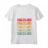 Donna Swaziland Rainbow Text Design - Maglietta con Collo a V per Mostrare l'Orgoglio del Paese dello Swaziland