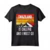Lo Swaziland sta chiamando e devo andare Maglietta - Design Vintage Retro Tramonto - Regalo per Amanti dei Viaggi