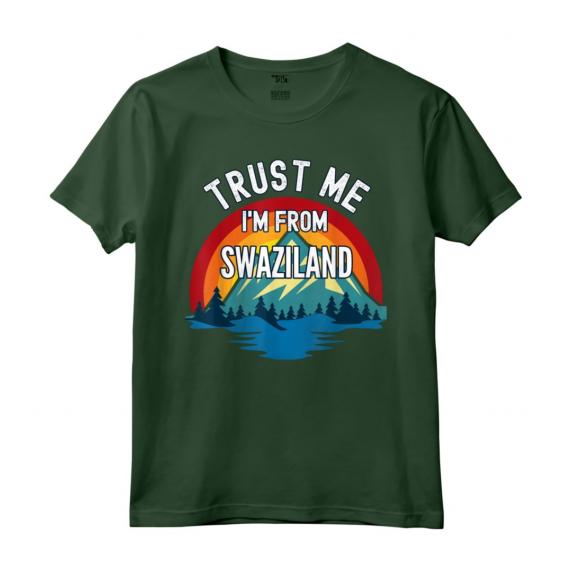 Trust Me I'm From Swaziland - Montagna colorata stile vintage Maglietta - Ideale regalo per chiunque dallo Swaziland