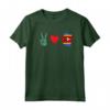 Peace Love Swaziland Mappa Bandiera Eswatini Pride Roots Maglietta - Ideale Regalo per Uomini e Donne - Leggera e Taglio Classico