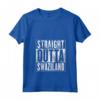 Donna Swaziland - Maglietta con Collo a V Straight Outta Swaziland - Regalo Unico per Amici e Famiglia