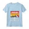 Donna Swaziland È Calling E Devo Andare Maglietta con Collo a V - Design Vintage Montagna Tramonto - Ideale per Viaggiatori