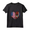 Donna Duel Heart Design Swaziland e Cittadino Americano Maglietta con Collo a V - National Pride T-shirt Bandiera Calcio - Ideale come Regalo Souvenir