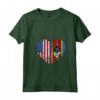 Donna Duel Heart Design Swaziland e Cittadino Americano Maglietta con Collo a V - National Pride T-shirt Bandiera Calcio - Ideale come Regalo Souvenir