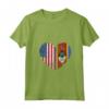 Donna Duel Heart Design Swaziland e Cittadino Americano Maglietta con Collo a V - National Pride T-shirt Bandiera Calcio - Ideale come Regalo Souvenir