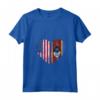 Donna Duel Heart Design Swaziland e Cittadino Americano Maglietta con Collo a V - National Pride T-shirt Bandiera Calcio - Ideale come Regalo Souvenir