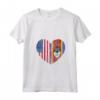 Donna Duel Heart Design Swaziland e Cittadino Americano Maglietta con Collo a V - National Pride T-shirt Bandiera Calcio - Ideale come Regalo Souvenir