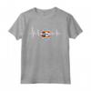 Cuore Beat Design Swaziland Bandiera Maglietta - T-shirt Calcio Orgoglio Nazionale e Souvenir del Swaziland