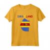 BANDIERA E MAPPA DELLA SWAZILAND - Maglietta Merch dei Paesi Freddi con Design Swaziland - Ideale per i Viaggiatori